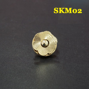 Застежка магнитная зажимная 17 мм Латунь SKM02