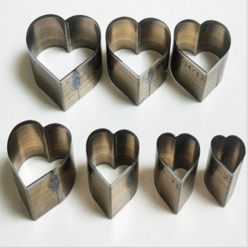 Штанцформа (вырубной штамп) Сердце, набор 7 шт.