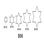 Штанцформа (вырубной штамп) Шестиугольная звезда, набор 5 шт.