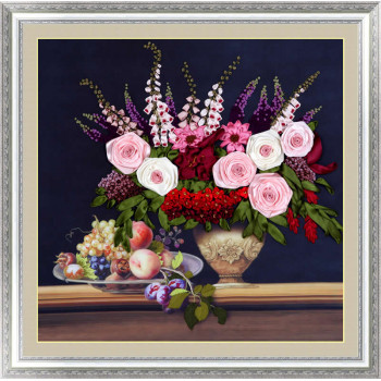 Набор для вышивки лентами Голландский натюрморт с цветами и фруктами