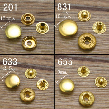 Кнопки пробивные 10-15 мм латунь без покрытия