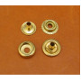 Кнопки пробивные 15 мм кольцевые №61(201) латунь без покрытия