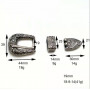 Комплект фурнитуры для ремня 18 мм Серебро антик