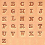 Штампы для тиснения 3 / 6 мм Латинский алфавит Набор