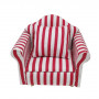 Мягкая мебель для кукол 2 кресла/диван Обивка полоска 