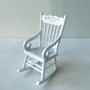 Кресло-качалка для кукол 12 см Белый/махагон/зеленый