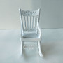 Кресло-качалка для кукол 12 см Белый/махагон/зеленый
