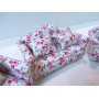 Мягкая мебель для кукол Обивка розовые цветочки