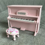 Пианино для кукол Белый/Розовый/Черный Миниатюра 1:12