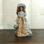 Кукла Дама в голубом платье Миниатюра 1:12