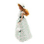Кукла Девушка в летнем платье и шляпке Миниатюра 1:12