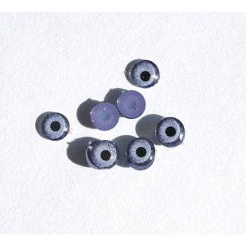 Глазки голубые приклеивающиеся для игрушек 6 мм 2 шт