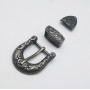Комплект фурнитуры для ремня 20 мм Серебро антик