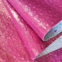 Кожа Страус 1,0 мм Розовый с золотым Италия