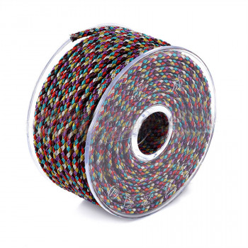 Шнур корд стальной 3 мм плетеный для украшений Разноцветный