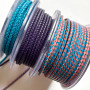 Шнур кожаный круглого сечения 3 мм плетеный Двухцветный