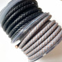 Шнур кожаный круглого сечения 6 мм плетеный 20 см Черный LC