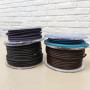 Шнур кожаный круглого сечения 3 мм плетеный Разные цвета