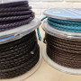 Шнур кожаный круглого сечения 3 мм плетеный Разные цвета