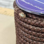 Шнур кожаный круглого сечения 6 мм плетеный 20 см Коричневый ретро LC