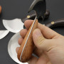 Нож шерфовочный полукруглый с инкрустацией светлая ручка