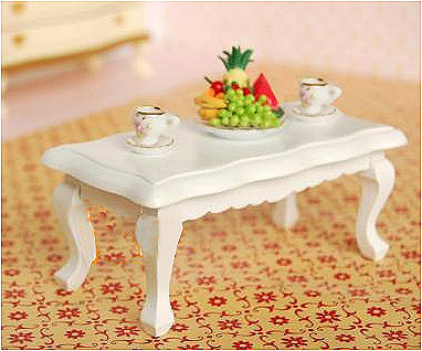 Столик журнальный для кукол 1:12 Белый/Орех/Махагон Столик журнальный для кукол 1:12 Белый/Орех/Махагон