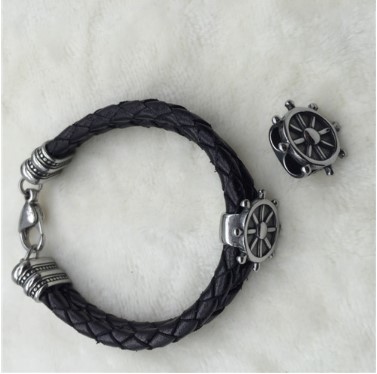 Бусина 6 мм на два шнура Штурвал Сталь | Галерея фото | Pava.pro Бусина 6 мм на два шнура Штурвал Сталь BR-B79 - фото товара