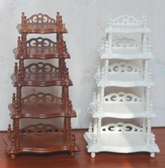 Миниатюра для кукол Этажерка с резьбой Миниатюра для кукол Этажерка с резьбой