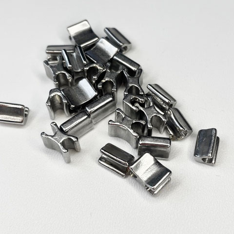 Бегунок без пуллера, зажимы, ограничители для молнии №8 YKK под серебро фото 3 Бегунок без пуллера, зажимы, ограничители для молнии №8 YKK под серебро фото 3