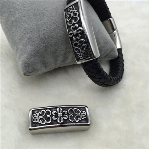 Бусина 12х6 мм для браслетов Цветочный орнамент Сталь | Галерея фото | Pava.pro Бусина 12х6 мм для браслетов Цветочный орнамент Сталь BR-B77 - фото товара