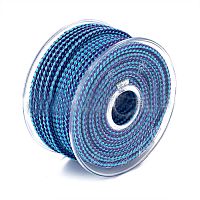 Шнур корд стальной 3 мм плетеный для украшений Двухцветный  - купить для кожевенного хобби