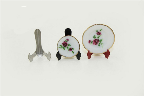 Подставка для декоративных кукольных тарелочек Миниатюра 1:12 Подставка для декоративных кукольных тарелочек Миниатюра 1:12