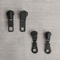 Бегунок, зажимы, ограничители для молнии №3 YKK черный