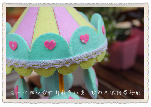 Вырубка из фетра Карусель со слониками  FT XQ-1730 - фото товара фото 6