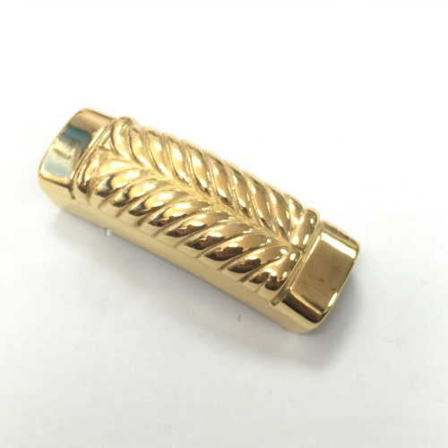 Бусина 12х6 мм для плоских браслетов Колос Сталь фото 2 Бусина 12х6 мм для плоских браслетов Колос Сталь фото 2