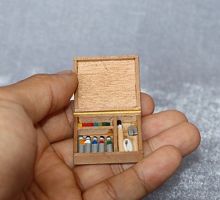 Ящик для пленэра для кукол Миниатюра 1:12  - купить для кожевенного хобби