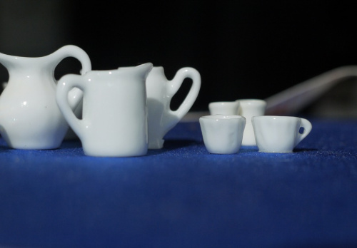 Белая посуда для кукол поштучно Масштаб 1:12 фото 4