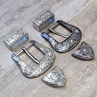 Комплект фурнитуры для ремня 38 мм со стразами