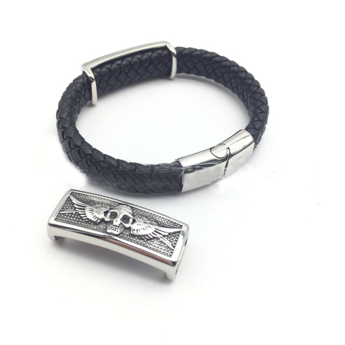 Бусина 12х6 мм Череп на крыльях Сталь Бусина 12х6 мм Череп на крыльях Сталь