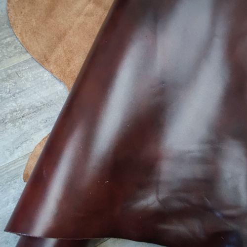 Кожа КРС 1,2-1,4 мм пылевидная с покр. Коричневый фото 2