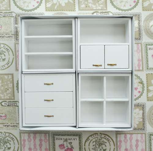 Стенка модульная для кукол Белый/Естественный фото 5