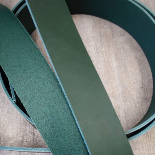 Заготовка для ремня раст. дубл. 39 мм толщ. 2,9 мм Изумрудный Италия  ZR_RD884 - фото товара фото 3