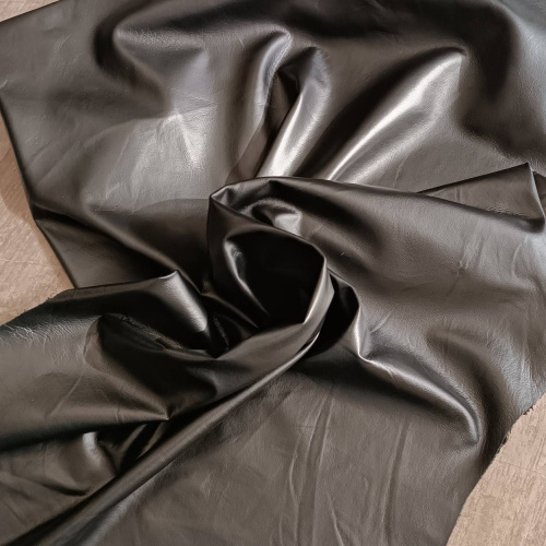 Кожа Овчина (шевро) 0,3-0,6 мм Черный фото 2