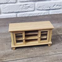 Тумба под ТВ для кукол Белый/Натуральный