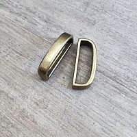 Шлевка для ремня 39 мм Антик Латунь  - купить для кожевенного хобби