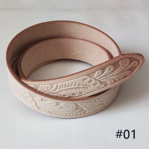 Заготовка для ремня 38 мм толщ. 3,8 мм раст. дубл. с тиснением Италия 1-10 фото 2