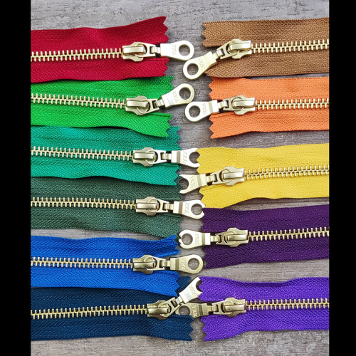 Молния металлическая №5 20 см зубья под золото Цветные YKK Япония фото 6