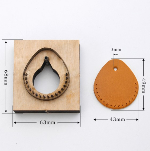 Штанцформы (вырубные штампы) для кожаного брелка   - фото товара