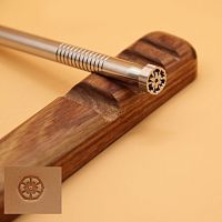 Штамп для тиснения по коже  Вишневый цвет нерж. сталь  - купить для кожевенного хобби