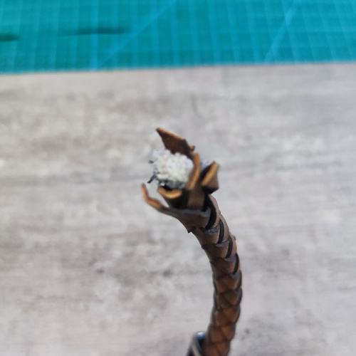 Шнур кожаный плоский плетеный 10х6 мм 20 см LC фото 2